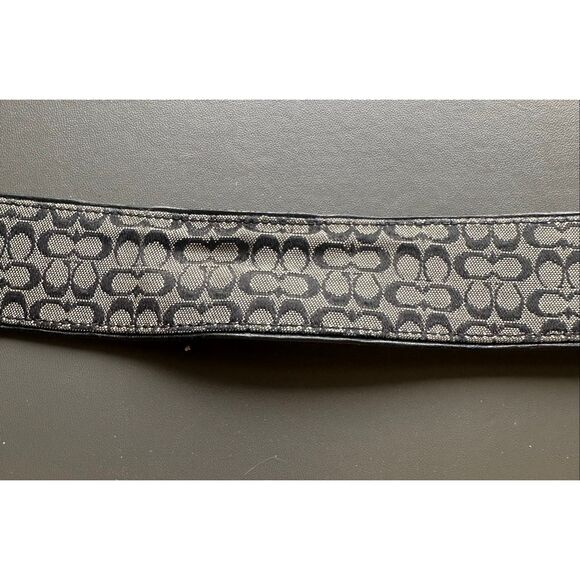 Coach Classic Mini Monogram Silver Buckle Black and white Belt 3977 main image 15